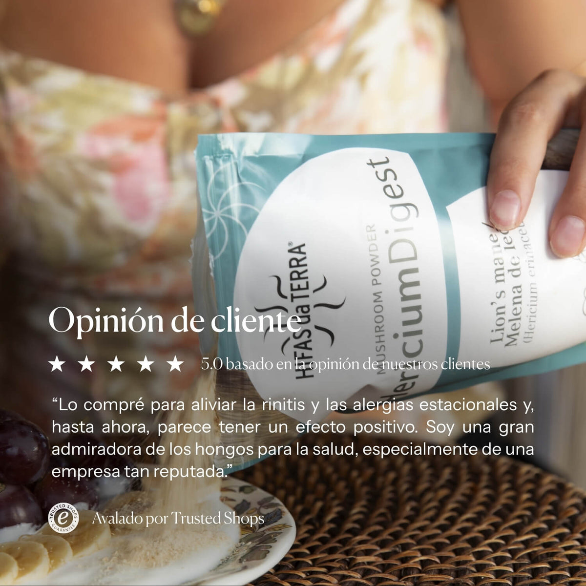 Información nutricional de Hericium Digest | Hifas da Terra