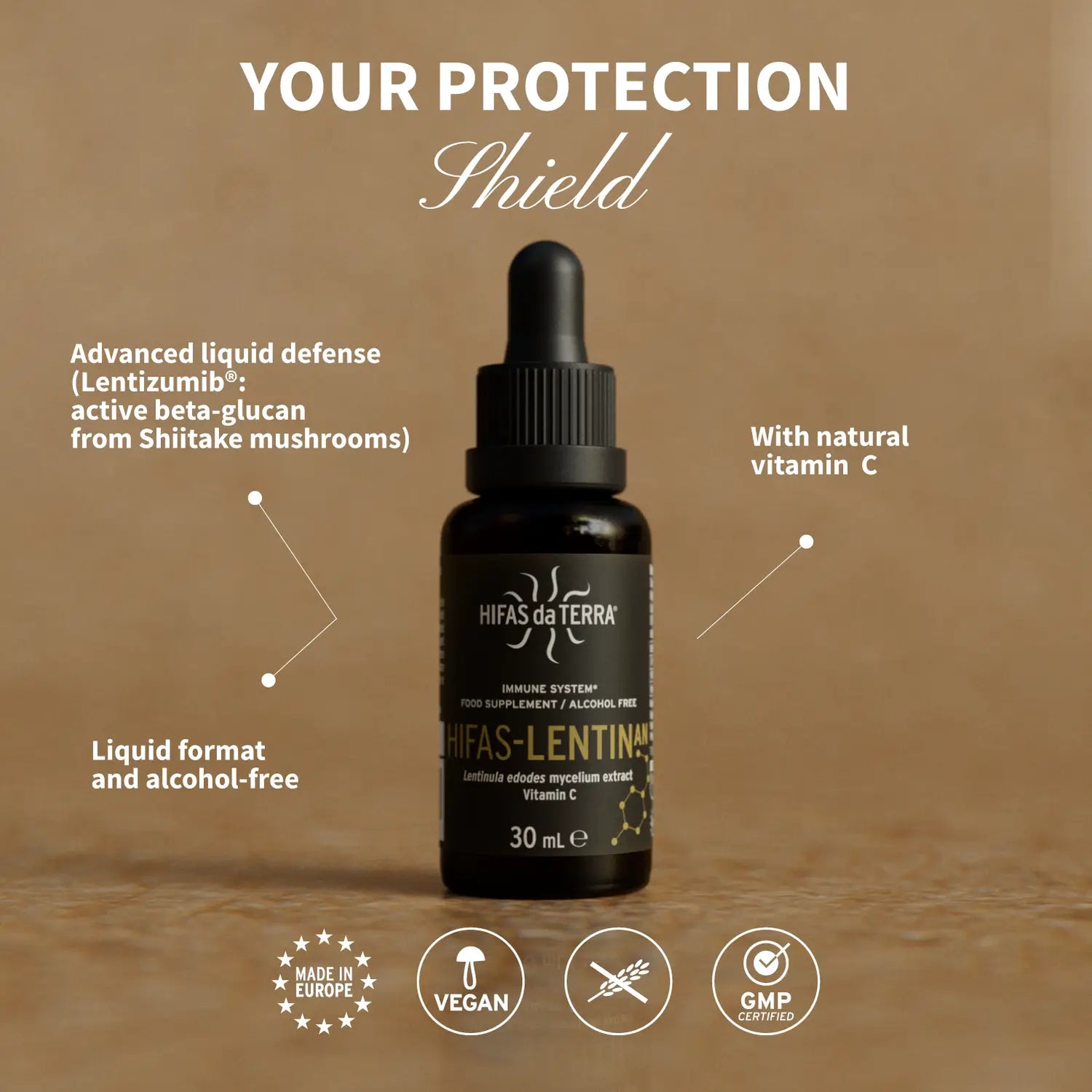 Hifas-Lentinan - Extrait de Shiitake (lentizumib) en gouttes