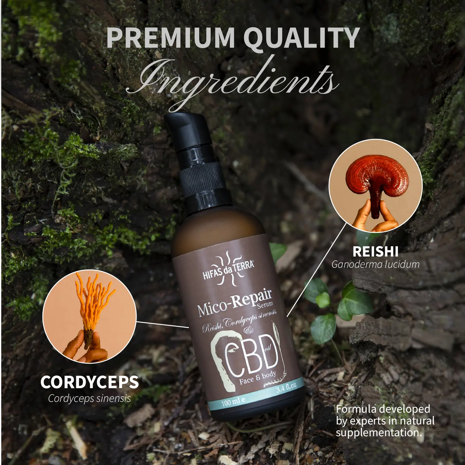 Mico-Repair Serum avec Reishi et Cordyceps