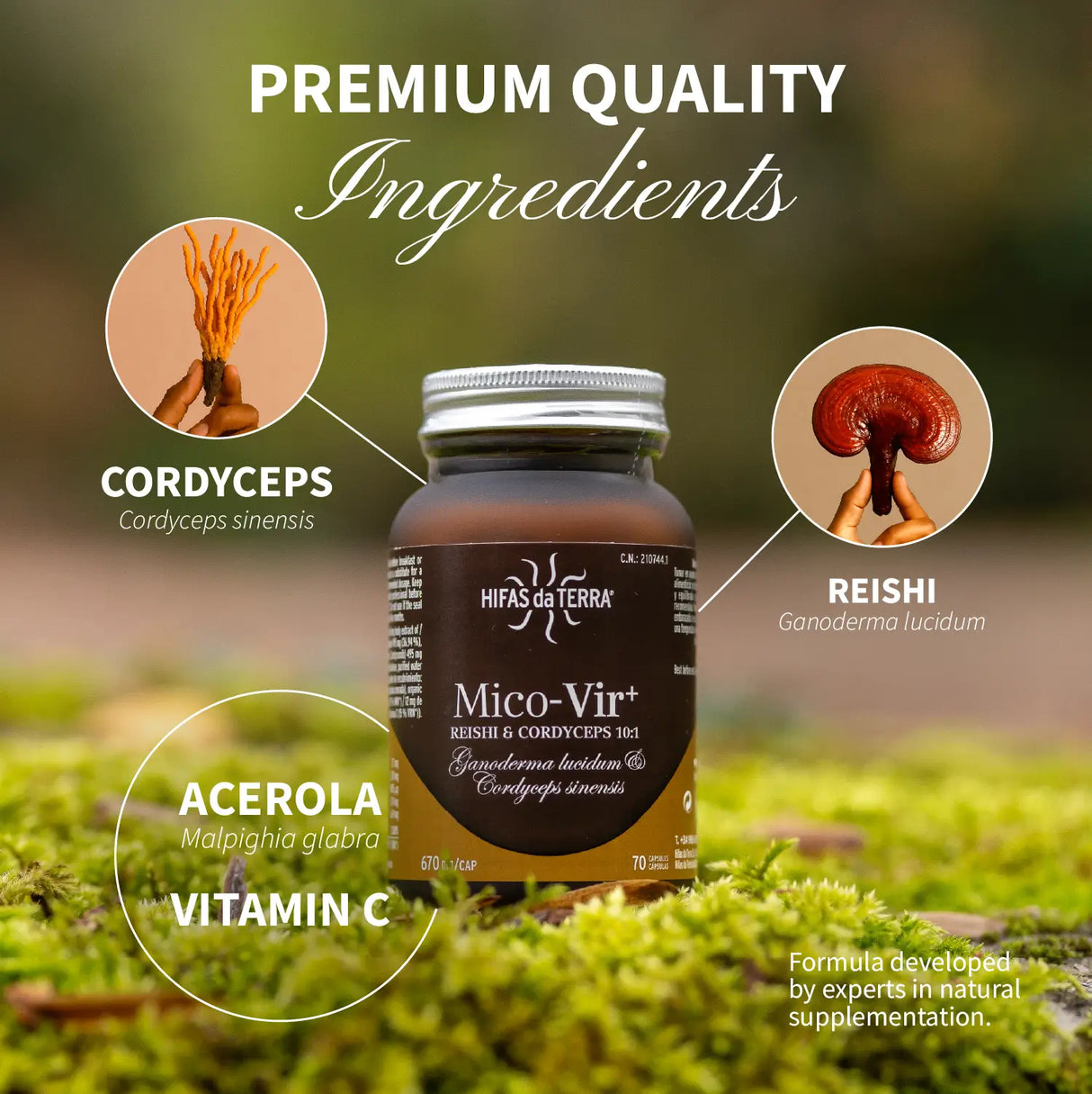 Mico-Vir+ - Extraits Purs de Reishi et Cordyceps