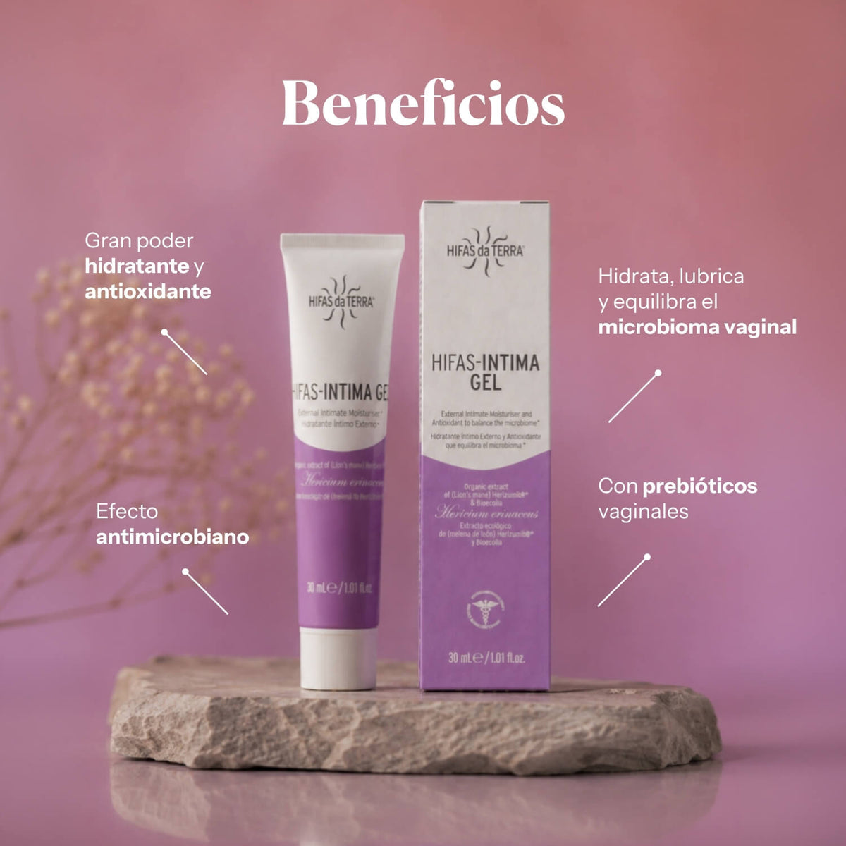 Beneficios de Hifas-INTIMA GEL: hidratante vaginal con prebióticos naturales | Hifas da Terra