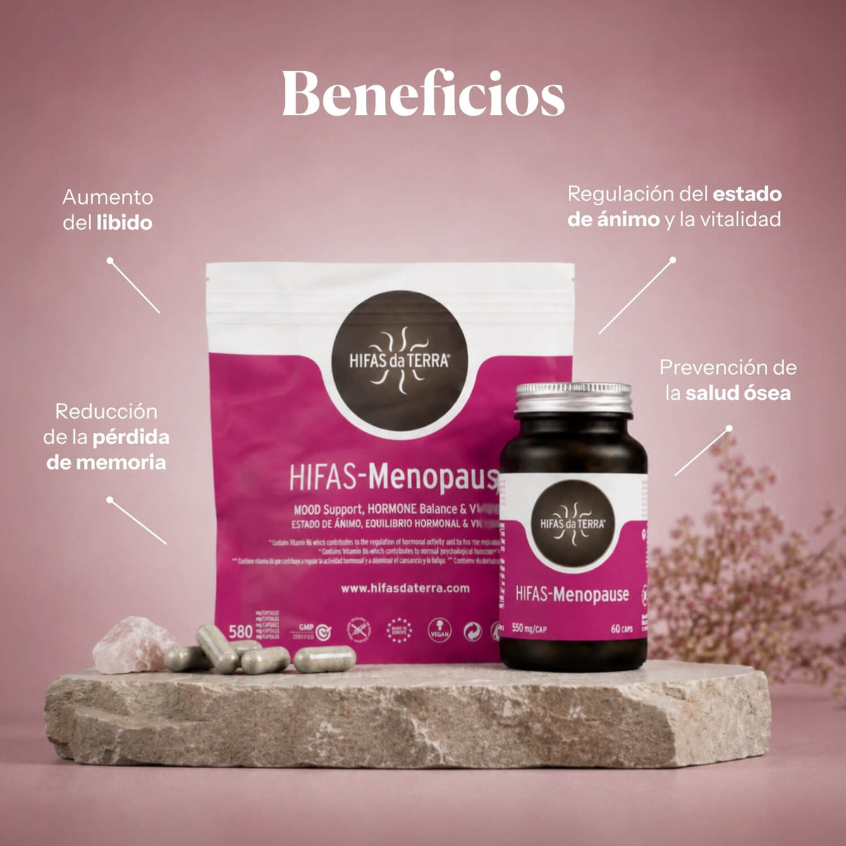 Beneficios de Hifas-Menopause: complemento para menopausia y perimenopausia | Hifas da Terra