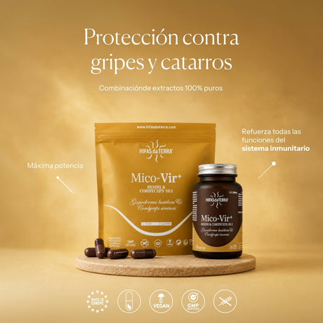 Mico-Vir+ - Extraits Purs de Reishi et Cordyceps