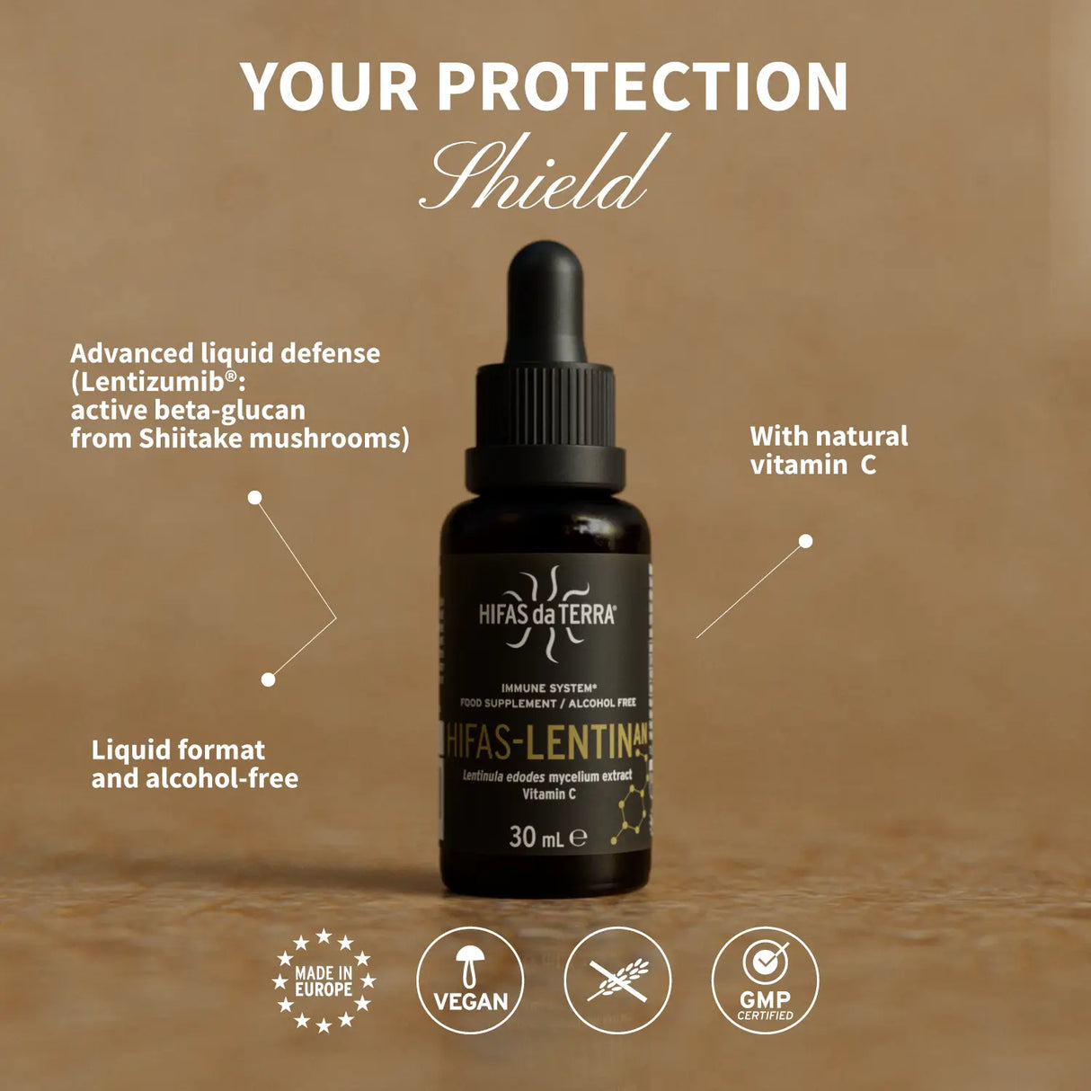 Hifas-Lentinan - Extrait de Shiitake (lentizumib) en gouttes