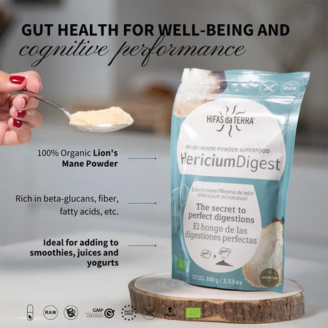 Hericium Digest Poudre 100% BIO de Crinière de Lion